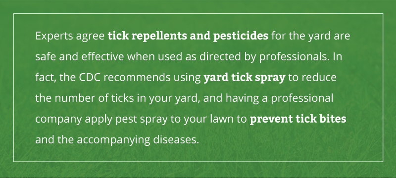 CDC recommendation for tick lawn treatments
